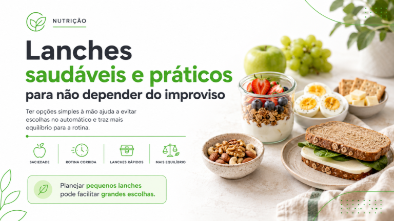 Lanches saudáveis e práticos para não depender do improviso