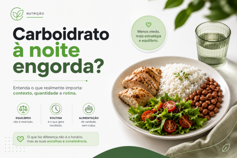 Carboidrato à noite engorda? Entenda sem terrorismo nutricional